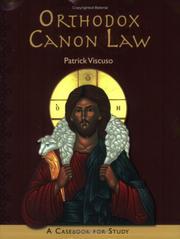 Cover of: Orthodox Canon Law, A Casebook for Study