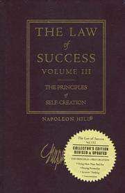 Cover of: The Law of Success, Volume III by Napoleon Hill, Napoleon Hill