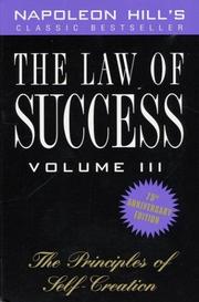 Cover of: The Law of Success, Volume III by Napoleon Hill
