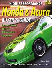 Cover of: High-Performance Honda & Acura Buyer's Guide (S-a Design)