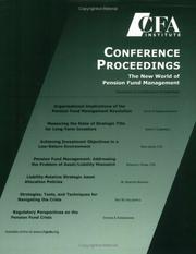 Cover of: The New World of Pension Fund Management