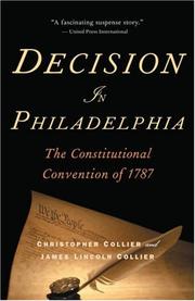 Cover of: Decision in Philadelphia by Christopher Collier