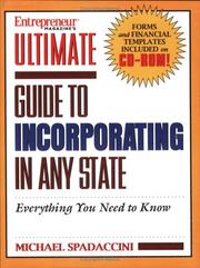 Cover of: Ultimate book on incorporating in any state