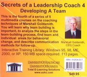 Cover of: Secrets of a Leadership Coach 4: Developing a Team (Secrets of a Leadership Coach)