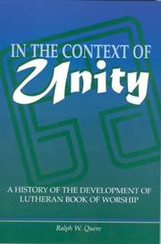 In the context of unity by Ralph W. Quere