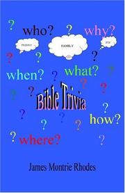 Bible trivia by James Montrie Rhodes