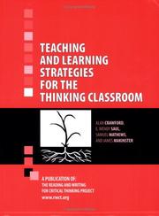 Cover of: Teaching and learning strategies for the thinking classroom