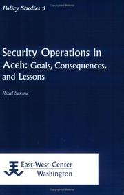 Cover of: Security Operations in Aceh: Goals, Consequences, and Lessons