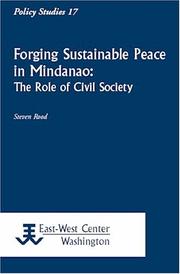 Cover of: Forging Sustainable Peace in Mindanao: The Role of Civil Society