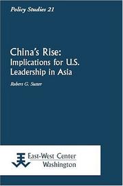 Cover of: China's  Rise by Robert G. Sutter