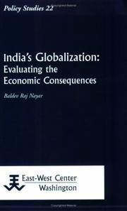 Cover of: India's Globalization: Evaluating the Economic Consequences