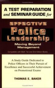 Cover of: Test Preparation & Seminar Guide for Effective Police Leadership