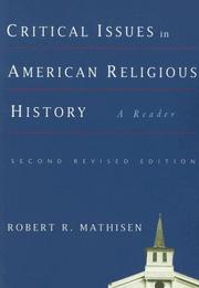 Cover of: Critical Issues in American Religious History a Reader