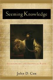 Cover of: Seeming Knowledge by John D. Cox - undifferentiated