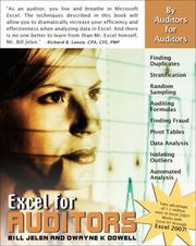 Cover of: Excel for Auditors: Audit Spreadsheets Using Excel 97 through Excel 2007 (Excel for Professionals series)