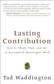 Lasting contribution by Tad Waddington