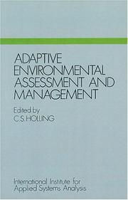 Cover of: Adaptive Environmental Assessment and Management