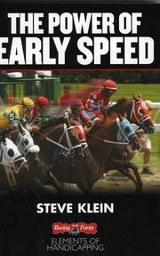 Cover of: The Power of Early Speed (Elements of Handicapping)