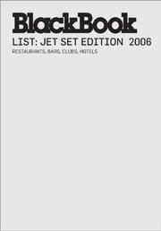 Cover of: BlackBook List: Jet Set 2006 (Blackbook List: Jet Set)