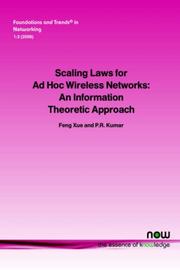 Cover of: Scaling Laws for Ad-Hoc Wireless Networks: An Information Theoretic Approach (Foundations and Trends(R) in Networking)