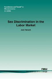 Cover of: Sex Discrimination in the Labor Market