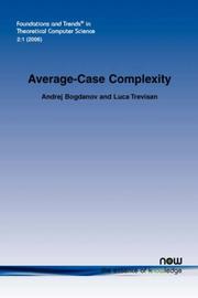 Average-case complexity by Andrej Bogdanov, Luca Trevisan