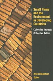 Cover of: Small Firms and the Environment in Developing Countries by Allen Blackman, Allen Blackman