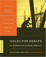Cover of: Issues for Debate in American Public Policy by 