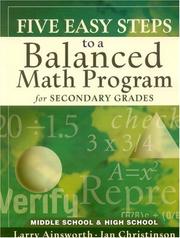 Cover of: Five Easy Steps to a Balanced Math Program for Secondary Teachers by Larry Ainsworth, Jan Christinson