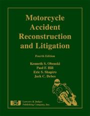 Cover of: Motorcycle Accident Reconstruction and Litigation