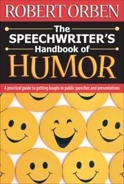 Cover of: The Speechwriter's Handbook of Humor: A Practical Guide to Getting Laughs in Public Speeches and Presentations