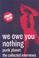 Cover of: We Owe You Nothing: Punk Planet