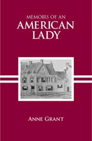 Cover of: Memoirs of an American Lady by Anne MacVicar Grant