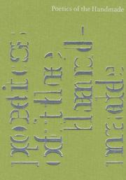 Cover of: Poetics of the Handmade by Alma Ruiz, Henri Focillion, Maria Hummel, Cara Baldwin, Dianna Santillano, Elena Shtromberg, Fernando Bryce, Magdalena Atria