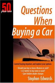 Cover of: Questions When Buying a Car: 50 Plus One