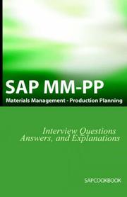 Cover of: SAP MM / PP Interview Questions, Answers, and Explanations by Jim Stewart