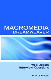 Cover of: Adobe Dreamweaver Web Design Interview Questions: Adobe Dreamweaver Review Guide