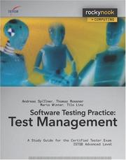 Cover of: Software Testing Practice: Test Management: A Study Guide for the Certified Tester Exam ISTQB Advanced Level