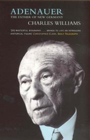 Cover of: Adenauer by Charles Williams