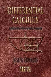 Cover of: DIFFERENTIAL CALCULUS - With Applications And Numerous Examples