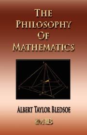 Cover of: The Philosophy Of Mathematics by Albert Taylor Bledsoe