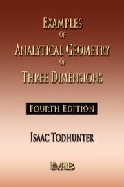 Cover of: Examples Of Analytical Geometry Of Three Dimensions