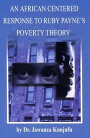 Cover of: An African Centered Response to Ruby Payne's Poverty Theory by Jawanza Kunjufu