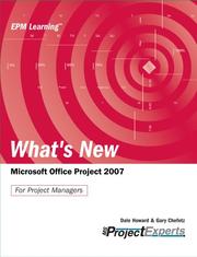 Cover of: What's New Microsoft Office Project 2007 (Epm Learning)