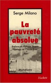 Cover of: La pauvreté absolue