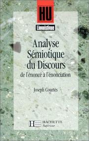 Cover of: Analyse sémiotique du discours