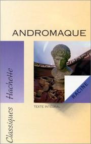 Cover of: Andromaque by Jean Racine, Pierre Donnet