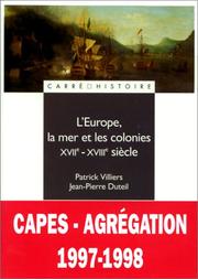 Cover of: L' Europe, la mer et les colonies by Patrick Villiers