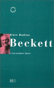 Cover of: Beckett by Alain Badiou