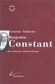 Cover of: Benjamin Constant by Tzvetan Todorov